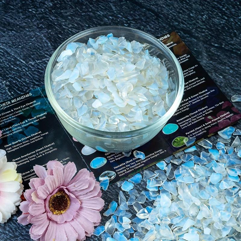 Natural Opalite Crystal Chips Polished Stones Healing Crystals 50g 100g