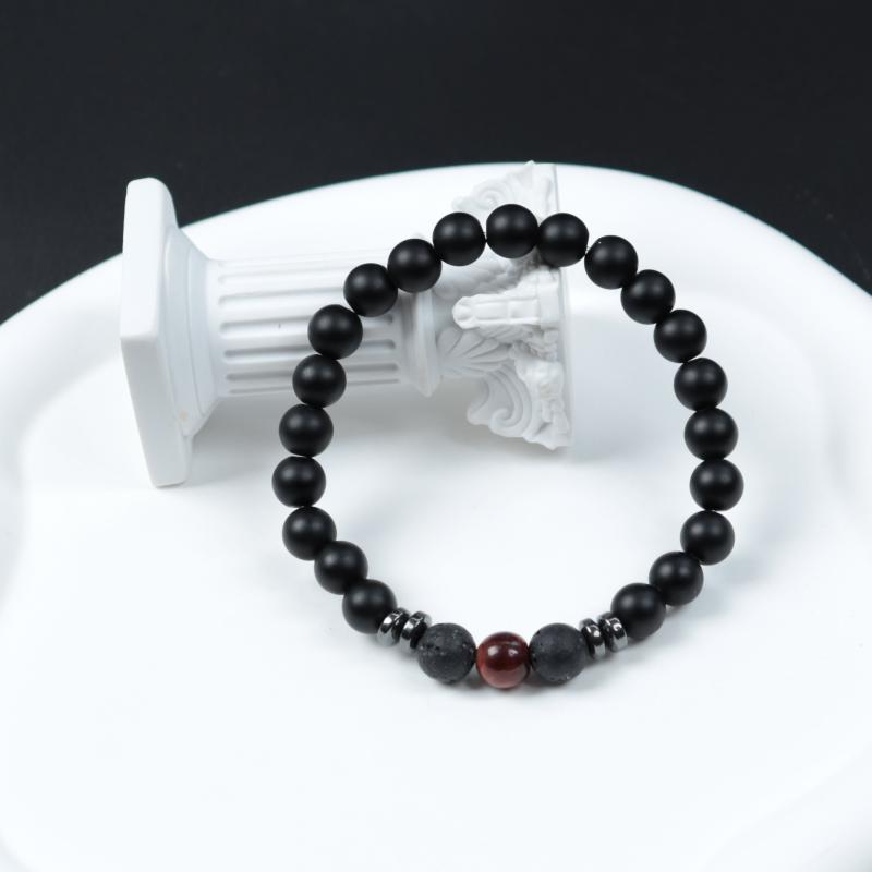 Frosted Stone Stretch Bead Bracelet Energy Yoga Meditation Bangle