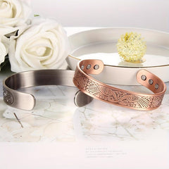 Magnetic Copper Bracelet Cuff for Men with Pure Copper Bangle