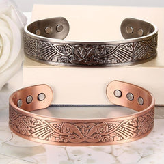 Magnetic Copper Bracelet Cuff for Men with Pure Copper Bangle