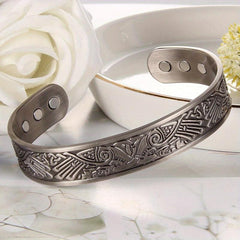 Magnetic Copper Bracelet Cuff for Men with Pure Copper Bangle