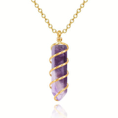 Rose Quartz Hexagonal Stone Pendant Necklace