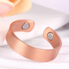 Adjustable Magnetic Copper Rings for Men Women, 2pcs Set