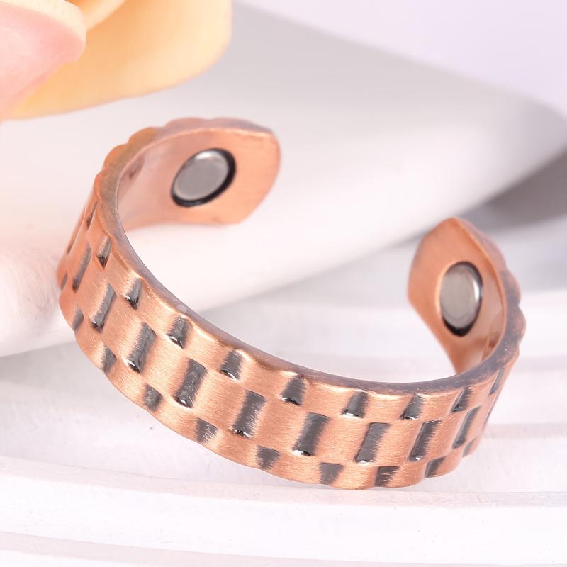 Adjustable Magnetic Copper Rings for Men Women, 2pcs Set