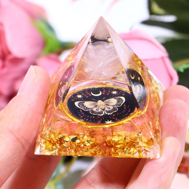 Orgone Pyramid Healing Crystal Stress Relief Chakra Reiki