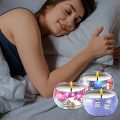 12pcs Christmas Scented Candles Set Soy Wax Aromatherapy Gift