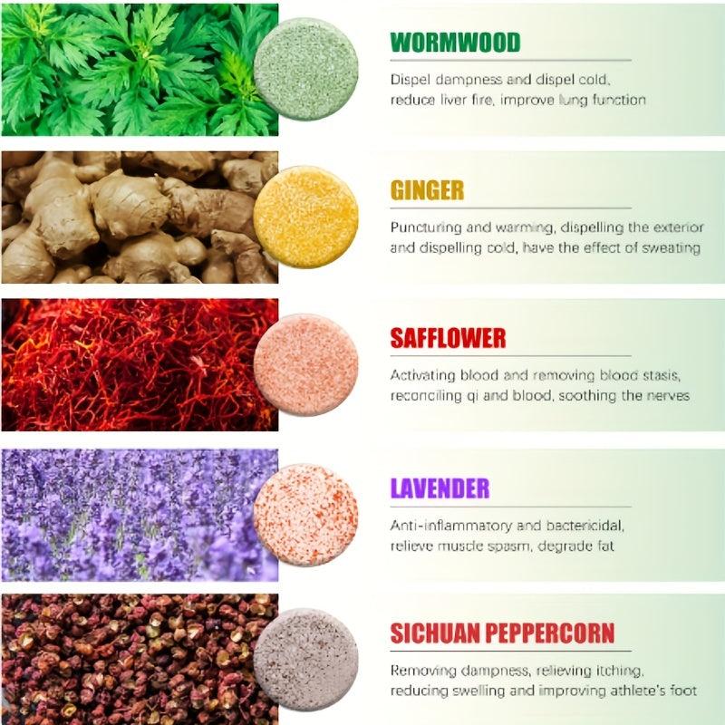 Ginger Foot Bath Effervescent Tablets - Disperse Cold, Nourish Skin