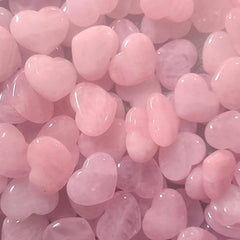 45mm Rose Quartz Heart Pink Crystals for Reiki Meditation Chakra Balancing