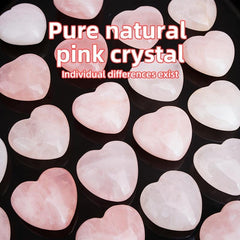 45mm Rose Quartz Heart Pink Crystals for Reiki Meditation Chakra Balancing