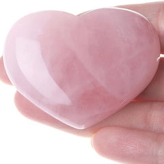 45mm Rose Quartz Heart Pink Crystals for Reiki Meditation Chakra Balancing
