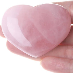 45mm Rose Quartz Heart Pink Crystals for Reiki Meditation Chakra Balancing