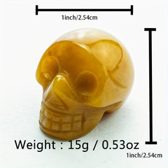 54 Cm Skull Statue Amethyst Rose Quartz Crystal Reiki Healing Gemstone