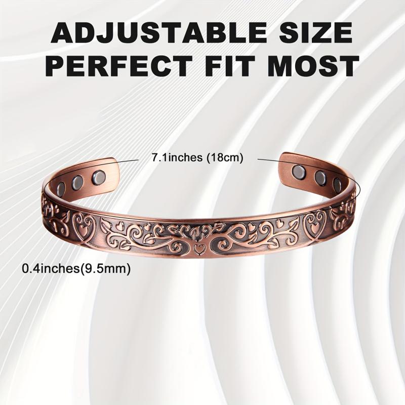 Tree Of Love Copper Magnetic Cuff Bangle For Men Women