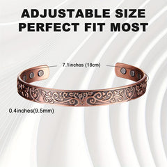 Tree Of Love Copper Magnetic Cuff Bangle For Men Women