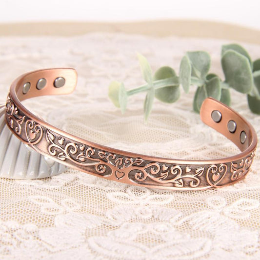 Tree Of Love Copper Magnetic Cuff Bangle For Men Women
