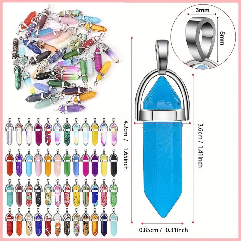 Crystal Pendant Bulk Natural Gemstone Chakra Necklace Meditation