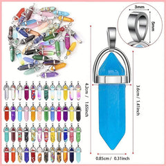 Crystal Pendant Bulk Natural Gemstone Chakra Necklace Meditation