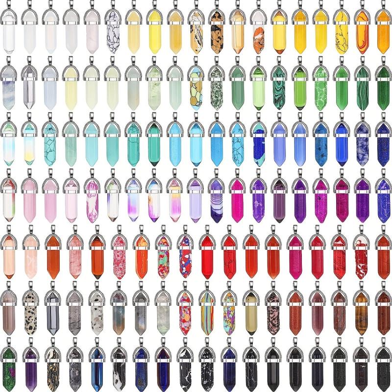 Crystal Pendant Bulk Natural Gemstone Chakra Necklace Meditation