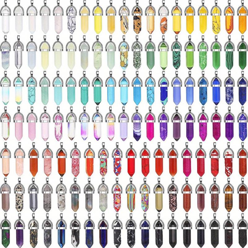 Crystal Pendant Bulk Natural Gemstone Chakra Necklace Meditation