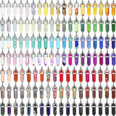 Crystal Pendant Bulk Natural Gemstone Chakra Necklace Meditation