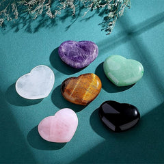 1pc Amethyst Heart Gemstone Reiki Quartz Crystal