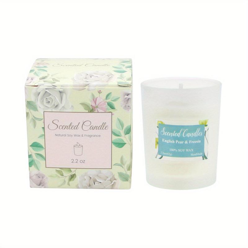 Romantic Scented Candle Frosted Cup Soy Wax