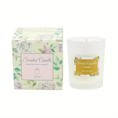 Romantic Scented Candle Frosted Cup Soy Wax