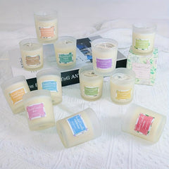 Romantic Scented Candle Frosted Cup Soy Wax