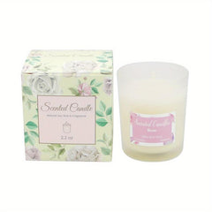 Romantic Scented Candle Frosted Cup Soy Wax