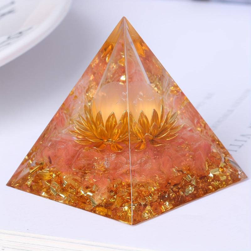 Seeds Of Hope Positive Energy Pyramid Crystal Onyx Meditation Pink Crystal