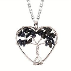 Tree Of Life Pendant Seven Chakra Love Heart Necklace