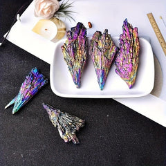 Natural Tourmaline Rainbow Peacock Feather Stone Colorful Mineral Specimen