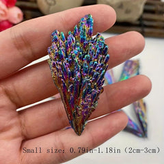 Natural Tourmaline Rainbow Peacock Feather Stone Colorful Mineral Specimen