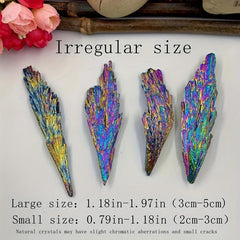 Natural Tourmaline Rainbow Peacock Feather Stone Colorful Mineral Specimen