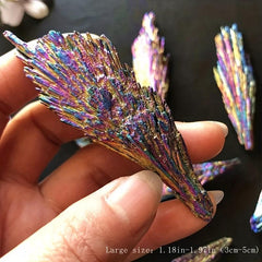 Natural Tourmaline Rainbow Peacock Feather Stone Colorful Mineral Specimen