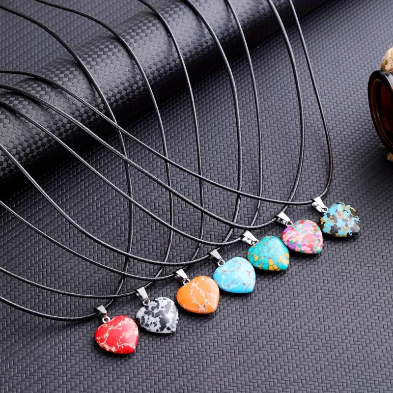 7pcs Natural Taison Gemstone Necklace Chakra Balancing Reiki Meditation