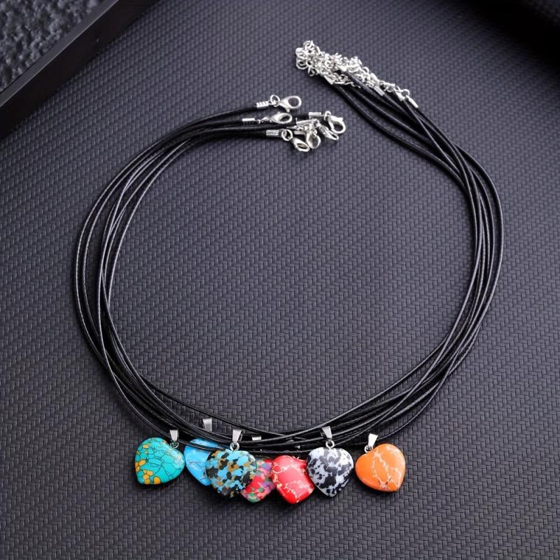 7pcs Natural Taison Gemstone Necklace Chakra Balancing Reiki Meditation