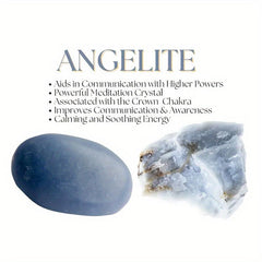 Positive Energy Crystal Bracelet Clear Quartz Angelite Sodalite