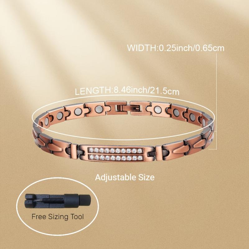 Copper Bracelet Ultra Magnetic Crystal Jewelry Gift Sizing Tool