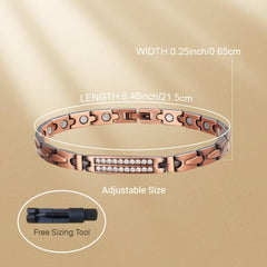 Copper Bracelet Ultra Magnetic Crystal Jewelry Gift Sizing Tool