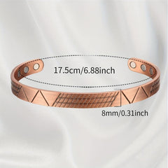 Women's Copper Magnetic Bracelet & Rings Set