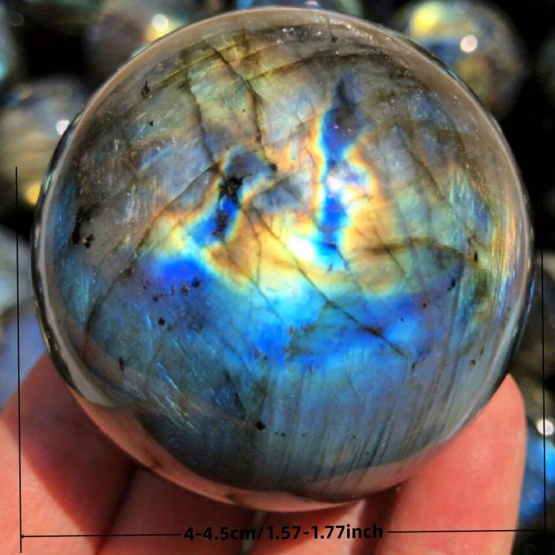 Labradorite Crystal Ball Healing Pendant Home Ornament Gift