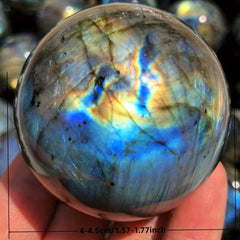Labradorite Crystal Ball Healing Pendant Home Ornament Gift