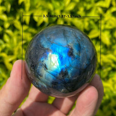 Labradorite Crystal Ball Healing Pendant Home Ornament Gift