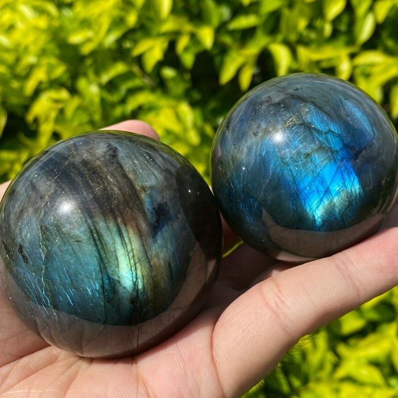 Labradorite Crystal Ball Healing Pendant Home Ornament Gift