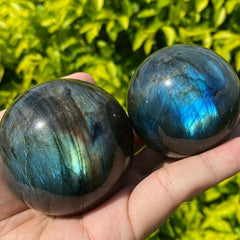 Labradorite Crystal Ball Healing Pendant Home Ornament Gift