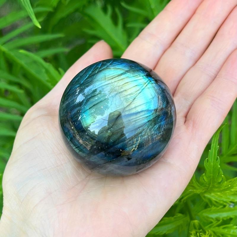 Labradorite Crystal Ball Healing Pendant Home Ornament Gift