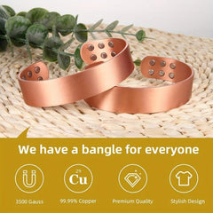 Adjustable Copper Magnetic Cuff Bracelet with 12 Magnets
