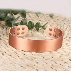 Adjustable Copper Magnetic Cuff Bracelet with 12 Magnets
