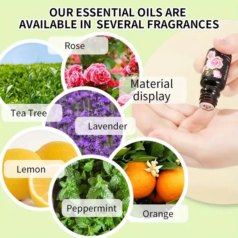 6pcs Aromatherapy Essential Kit Rose Mint 10ml
